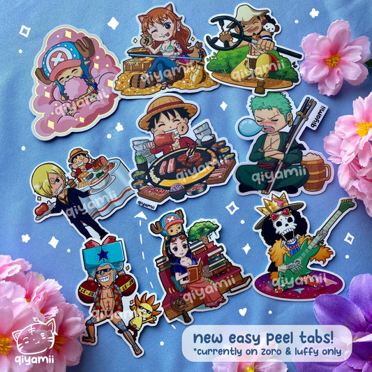 One Piece Pirate Crew Anime Stickers